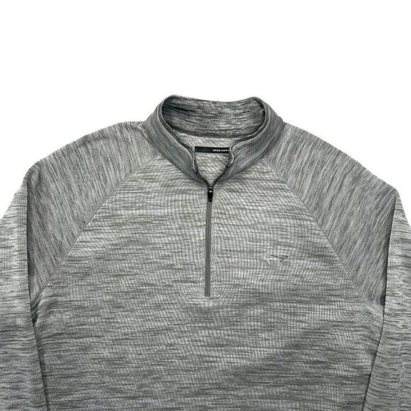 Greg Norman Men's Ambertex Heather Gray 1/4 Zip Golf Pullover - Picture 3 of 11